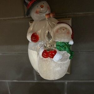 Festive Snowman and Santa Holiday Night Light